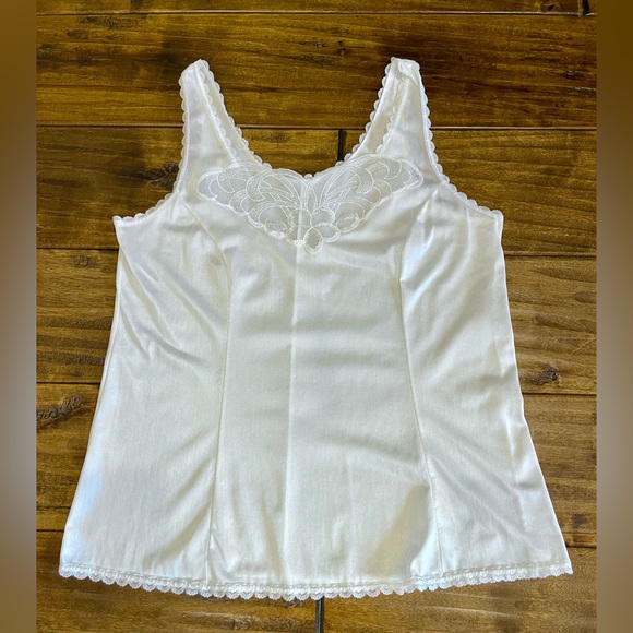 Vintage Pink Lady white nylon camisole - Picture 4 of 9